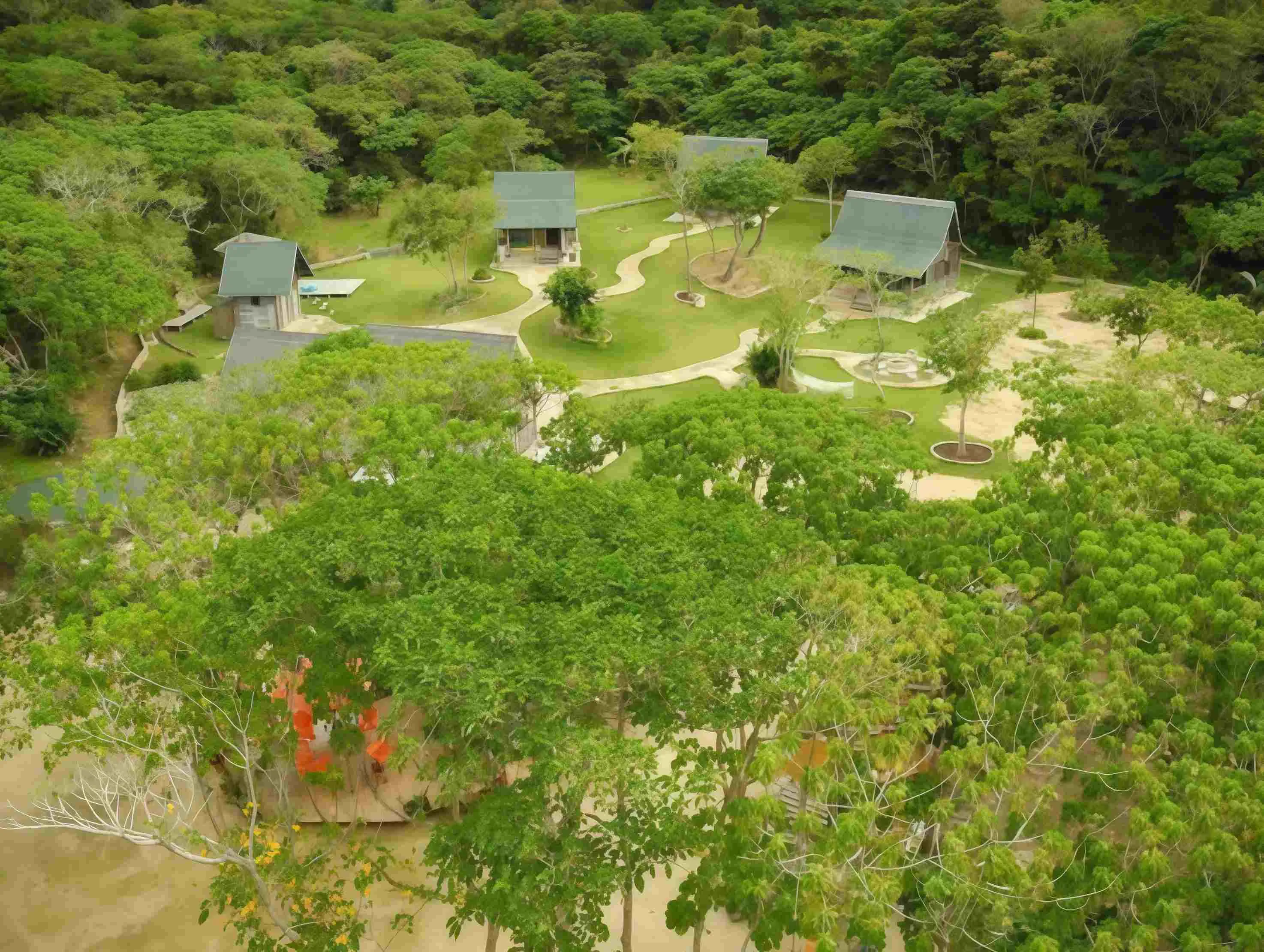 石垣市桴海ホテル売物件の航空写真