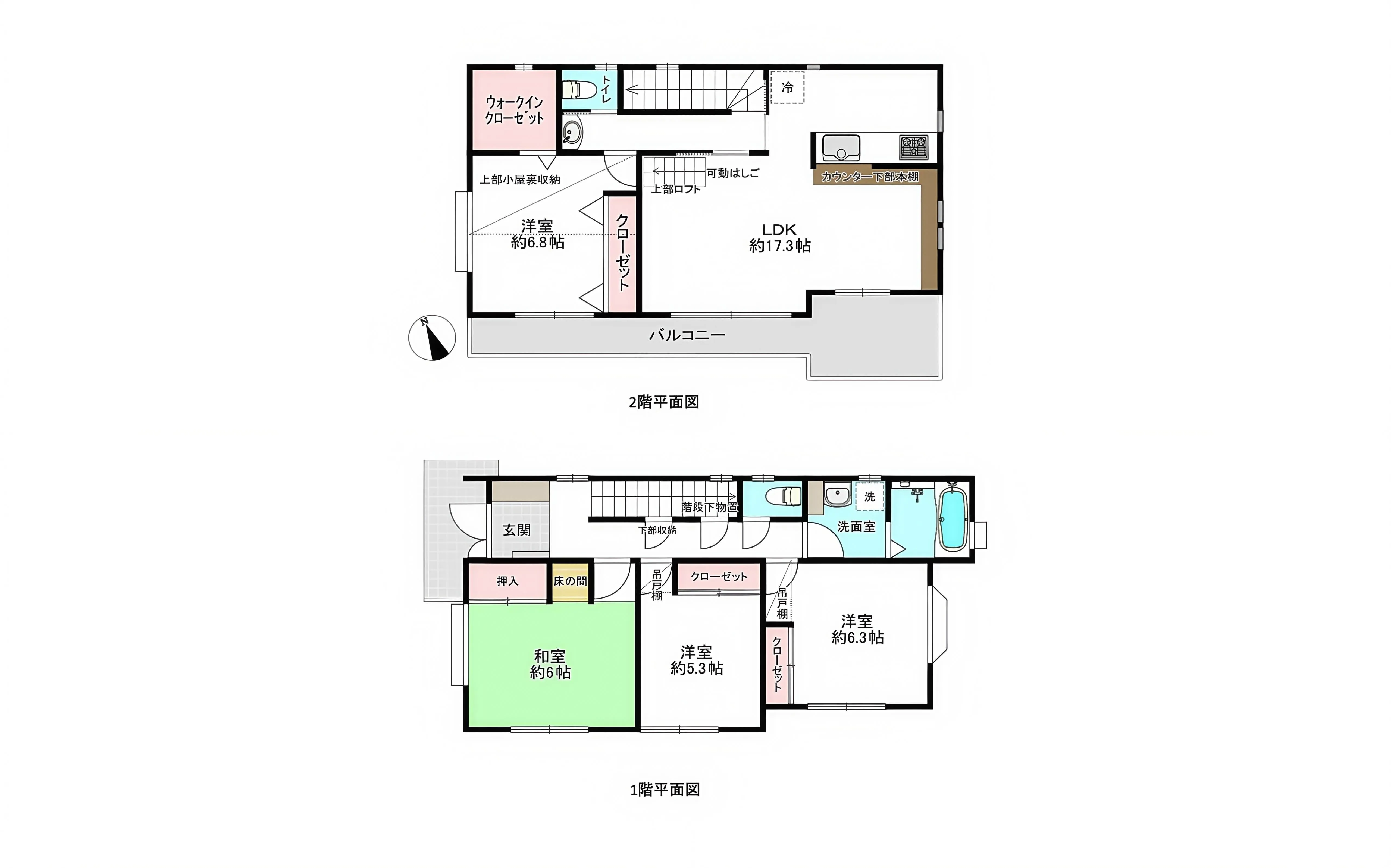 葉山町堀内中古戸建の間取り図