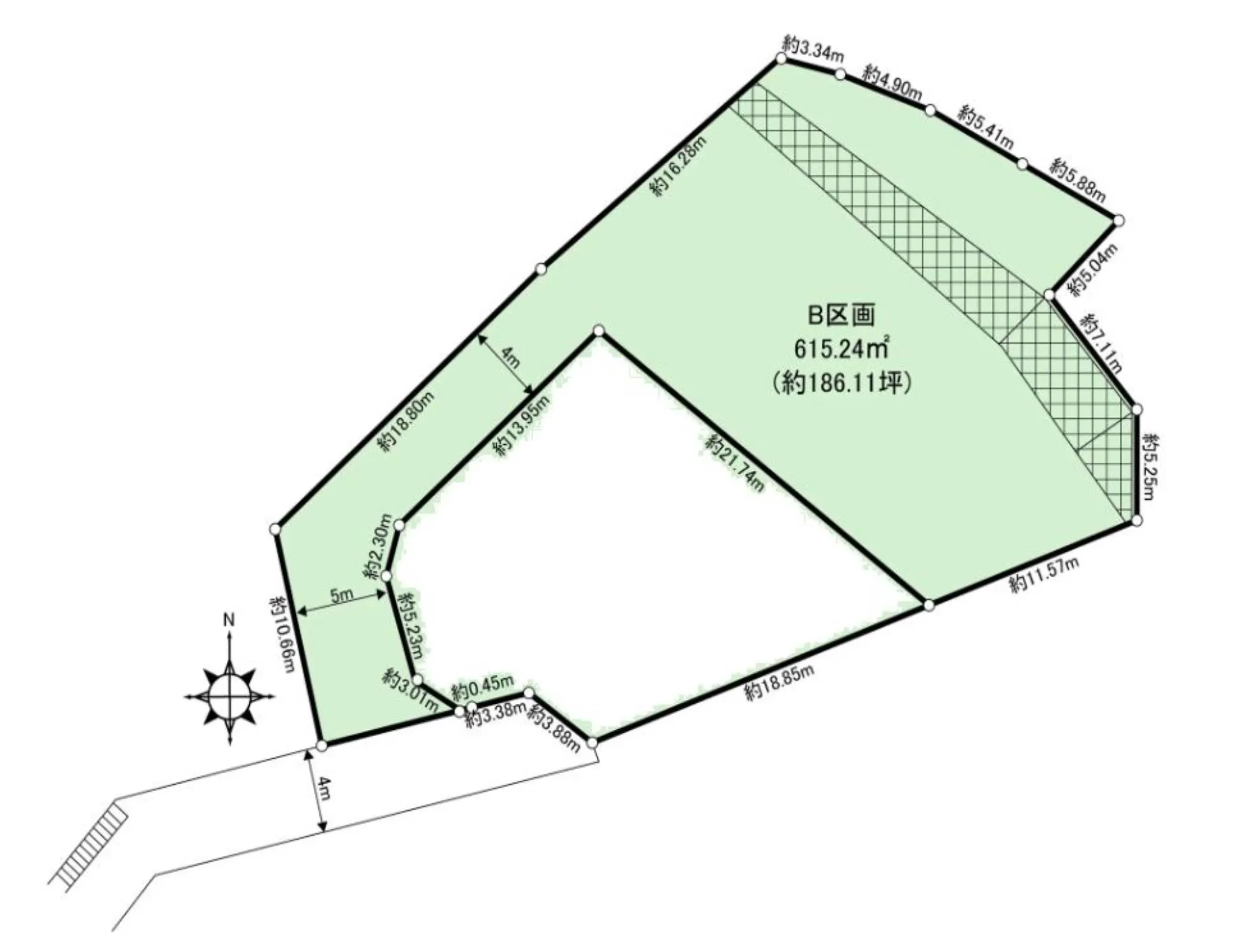 横須賀市秋谷売地の間取り図