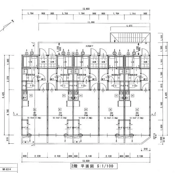 横須賀市三春町売地の2階平面図