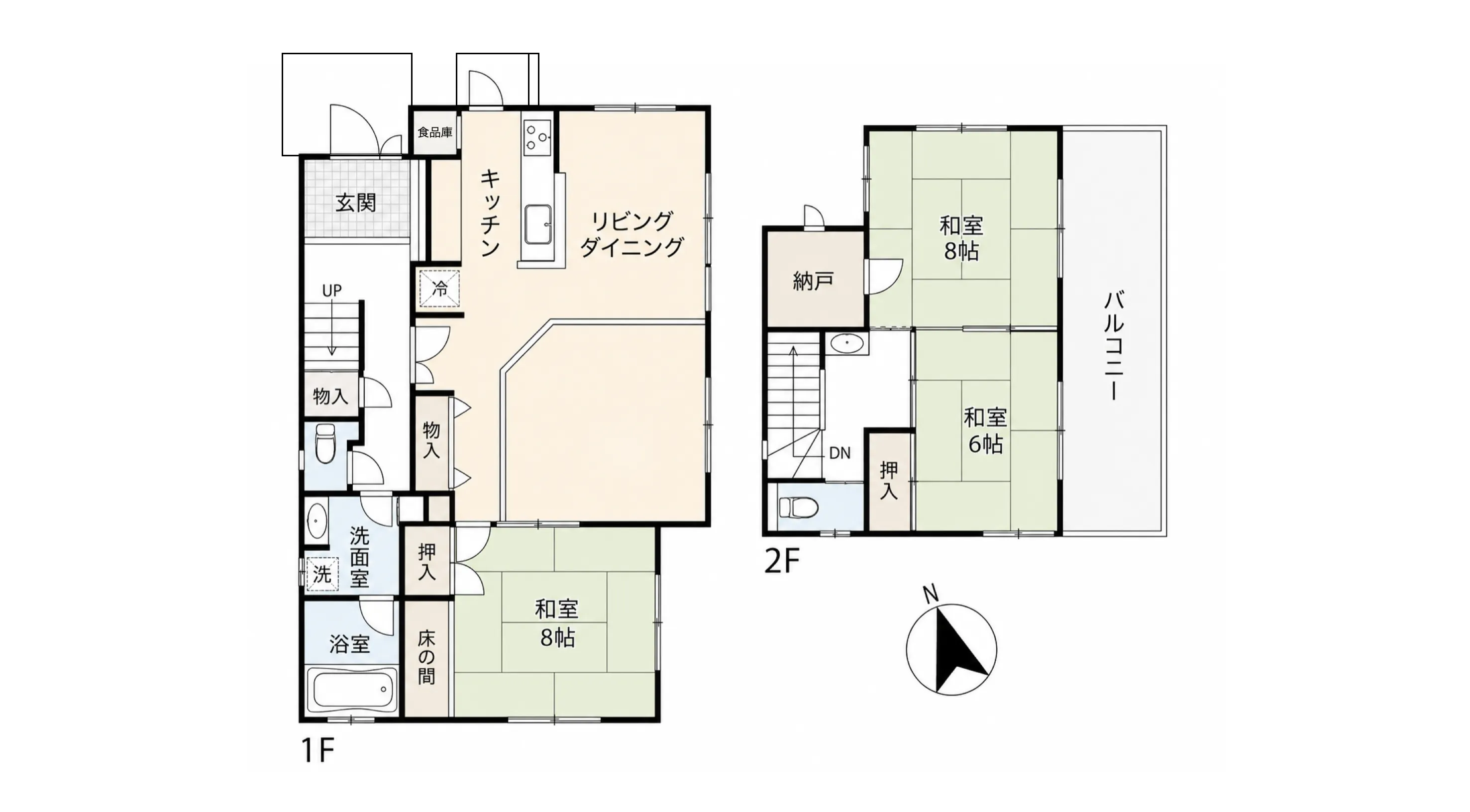 熱海自然郷第2富士見台中古別荘の間取り図