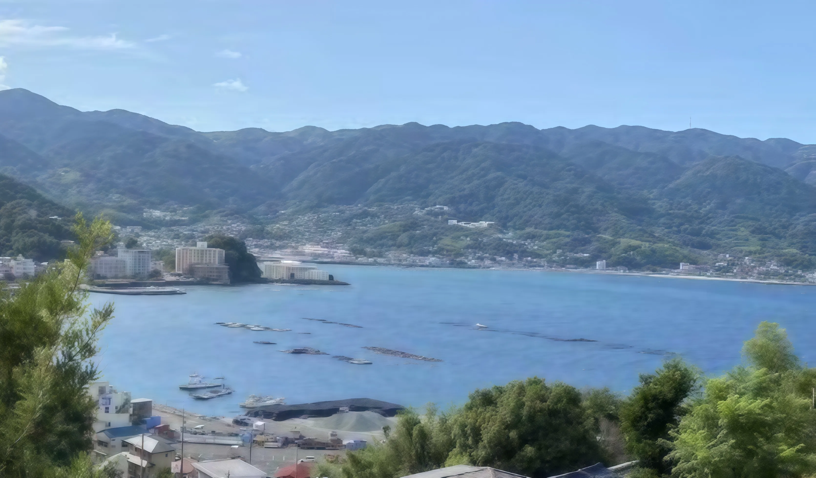 熱海市網代戸建ての海と山の眺望