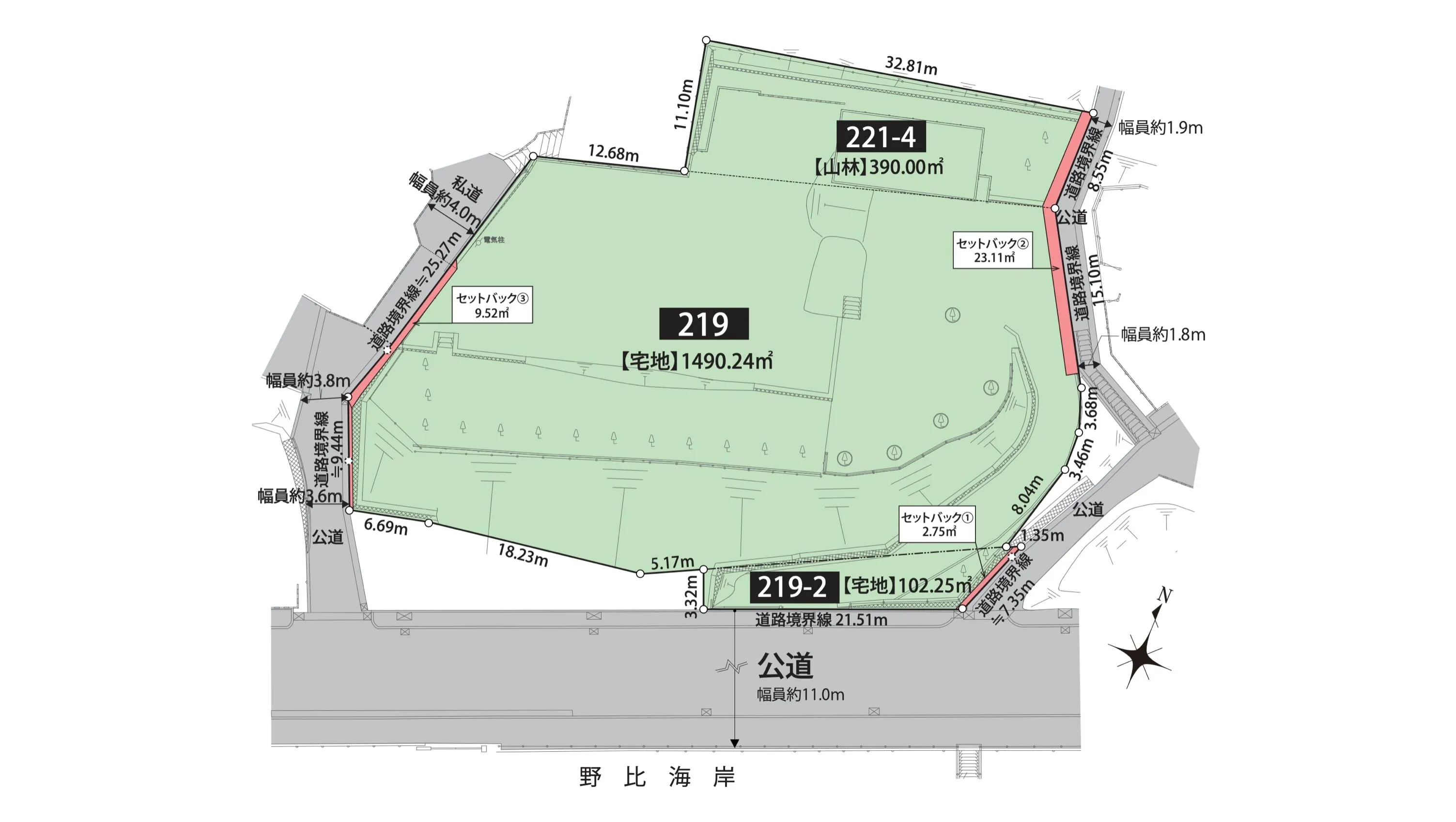 横須賀市野比2丁目売地の間取り図