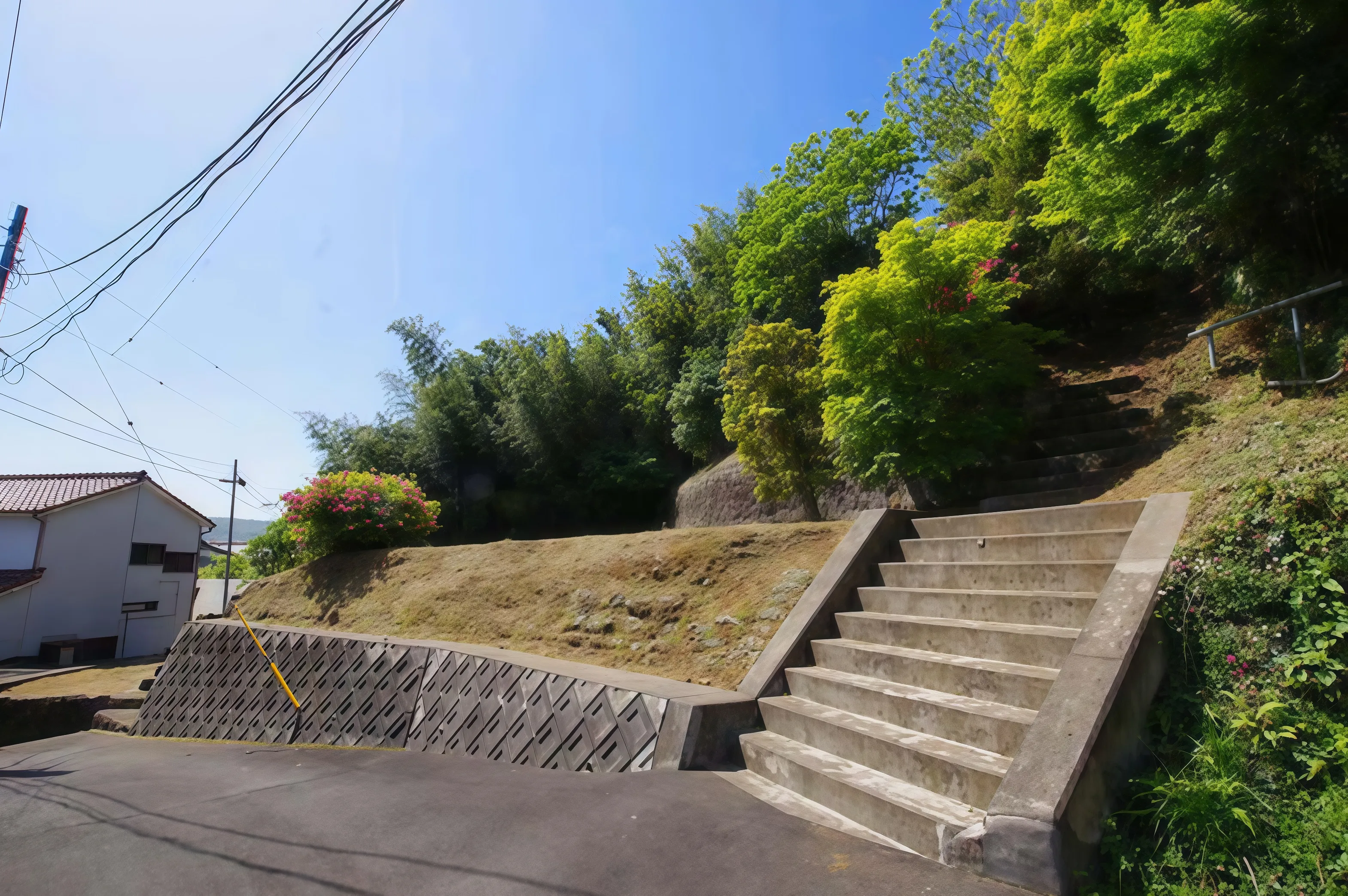 熱海市上多賀売地の階段アプローチ