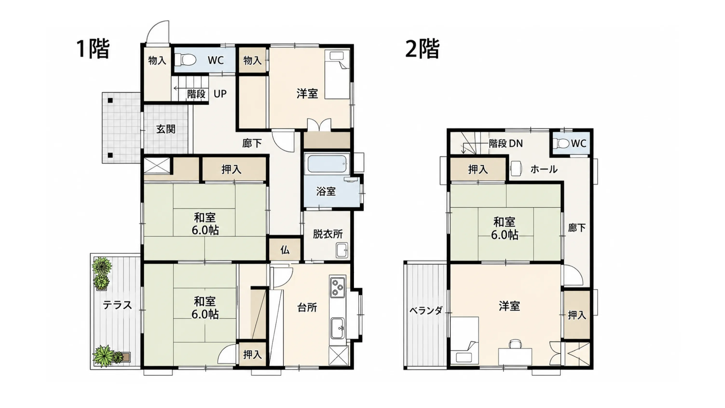 横須賀浦郷町中古戸建の間取り図