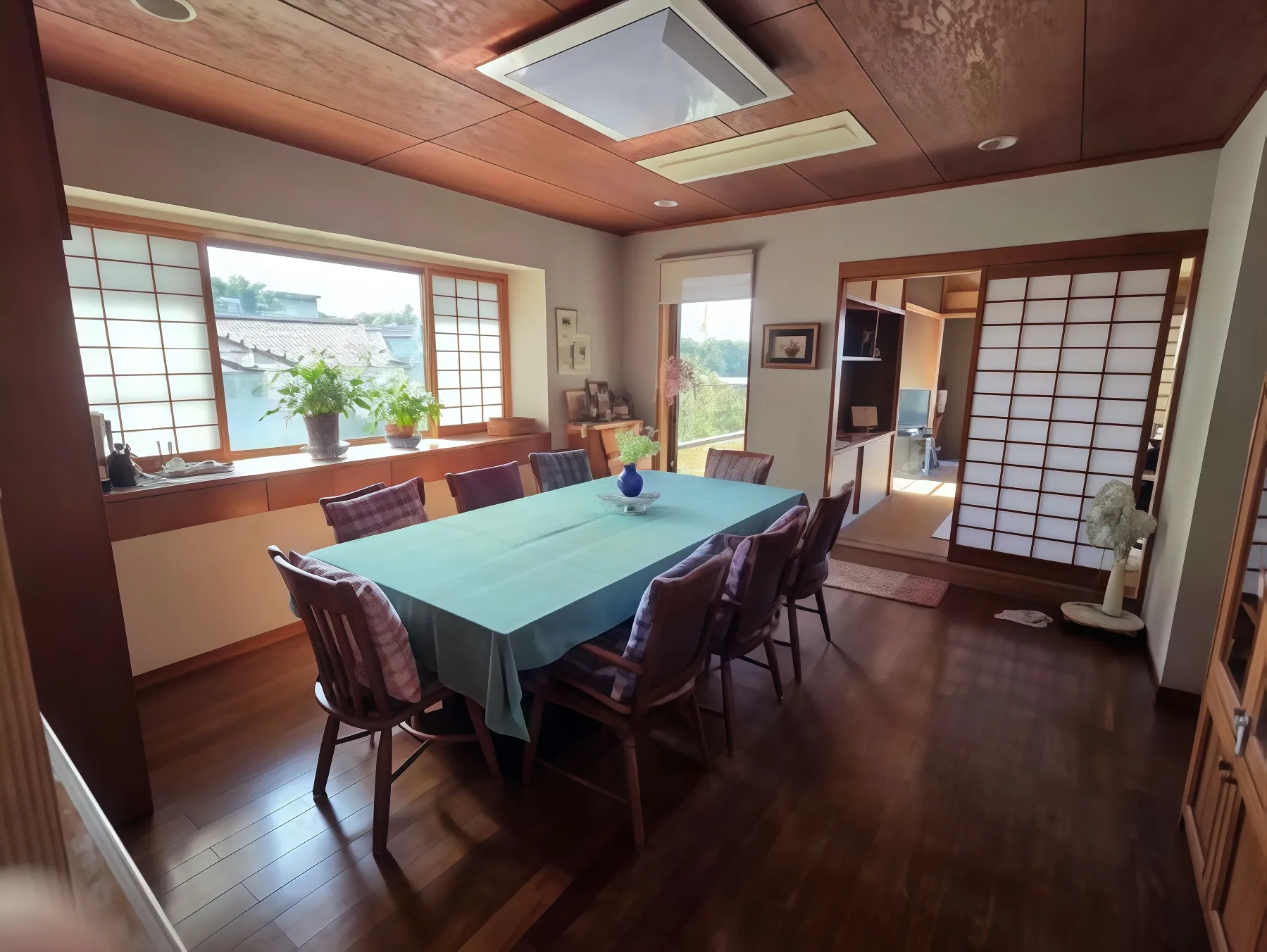 鎌倉山趣ある日本家屋のダイニング