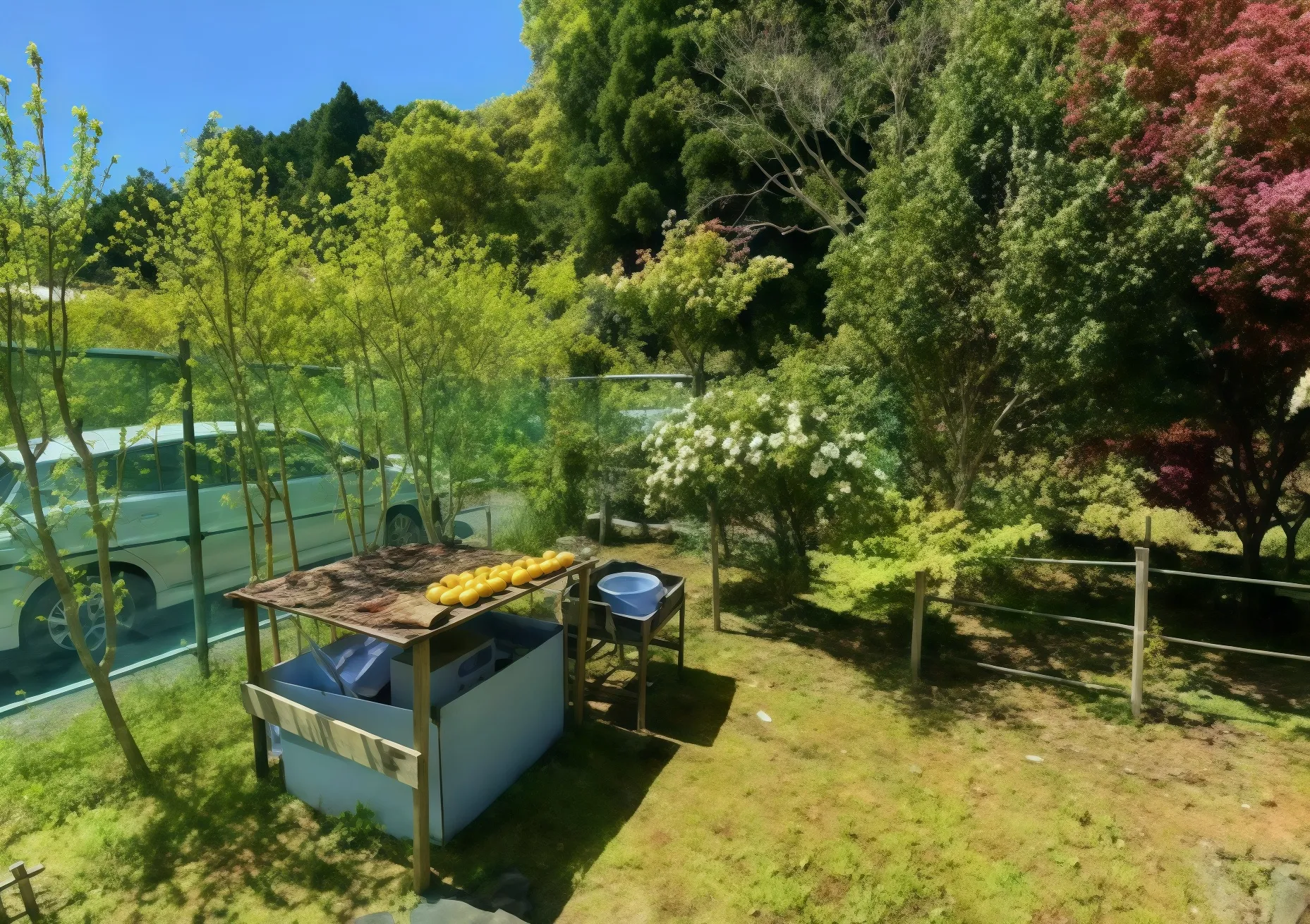 勝浦市上植野高台中古戸建の庭(1)