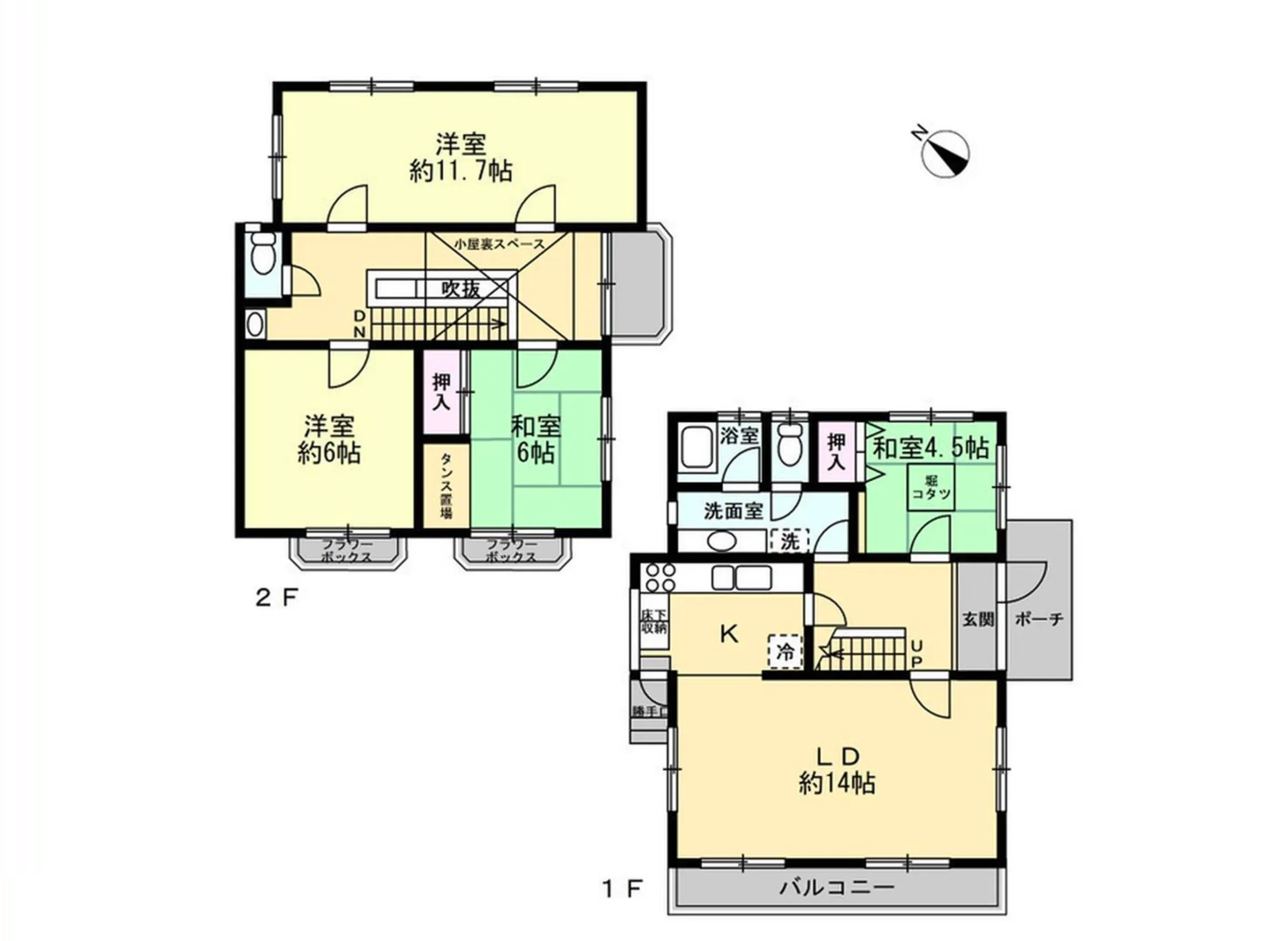 伊東市富戸中古戸建の間取り図
