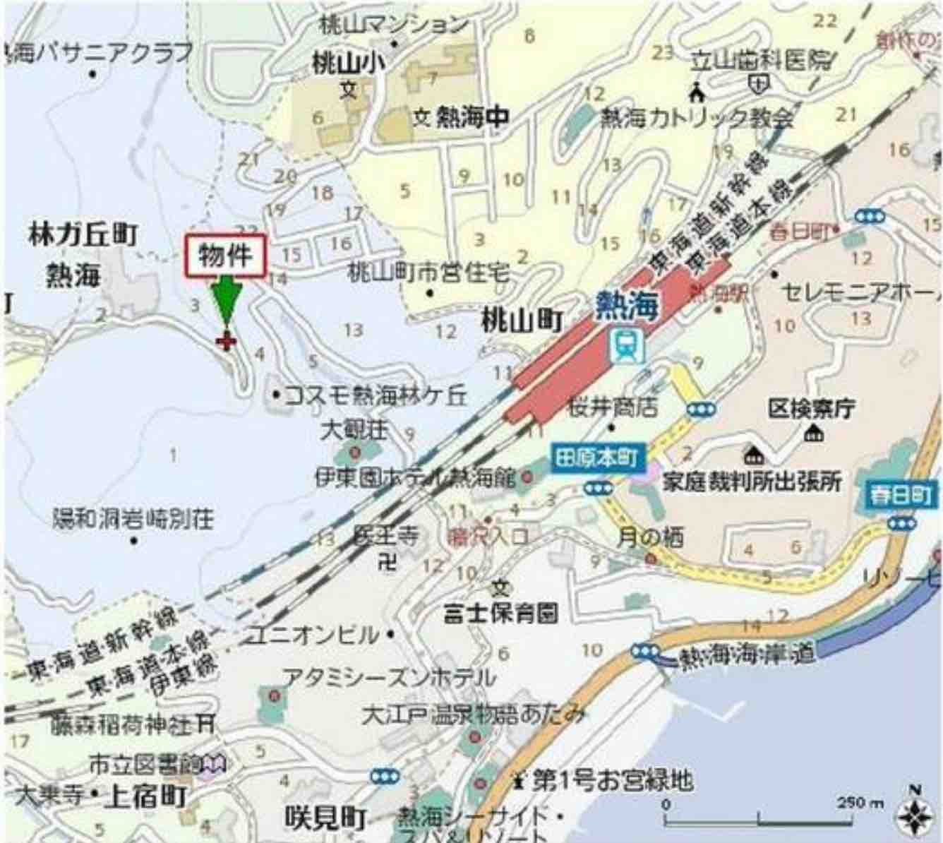 熱海市林ガ丘町特選土地の周辺地図