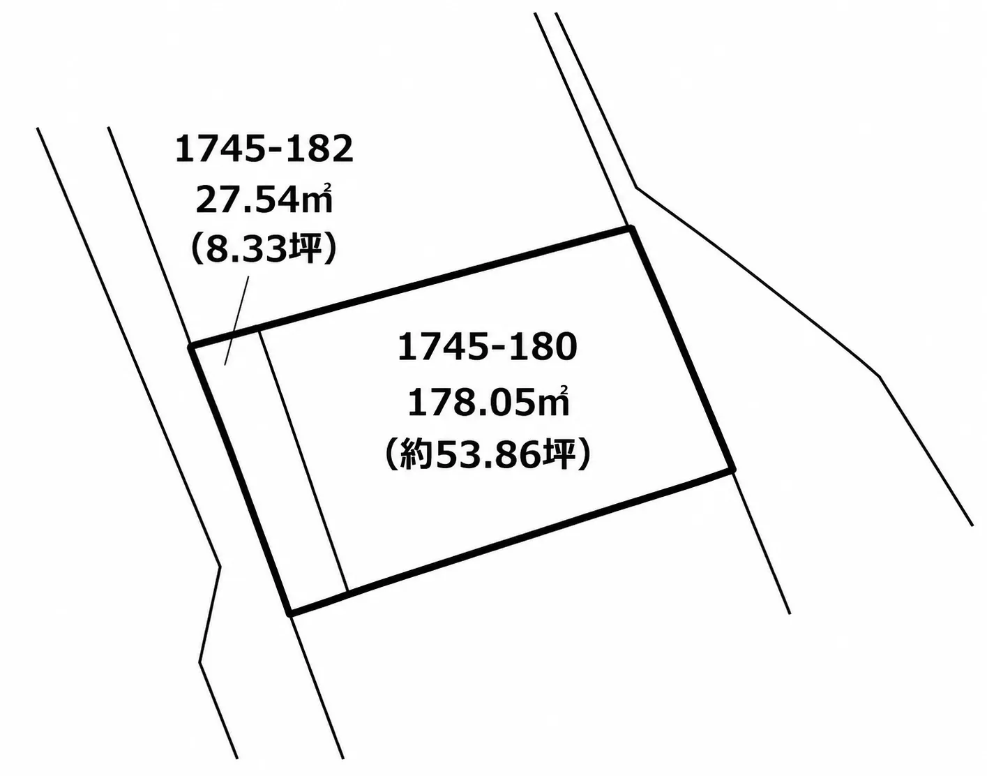 熱海市緑ヶ丘町古屋付売地の間取り図