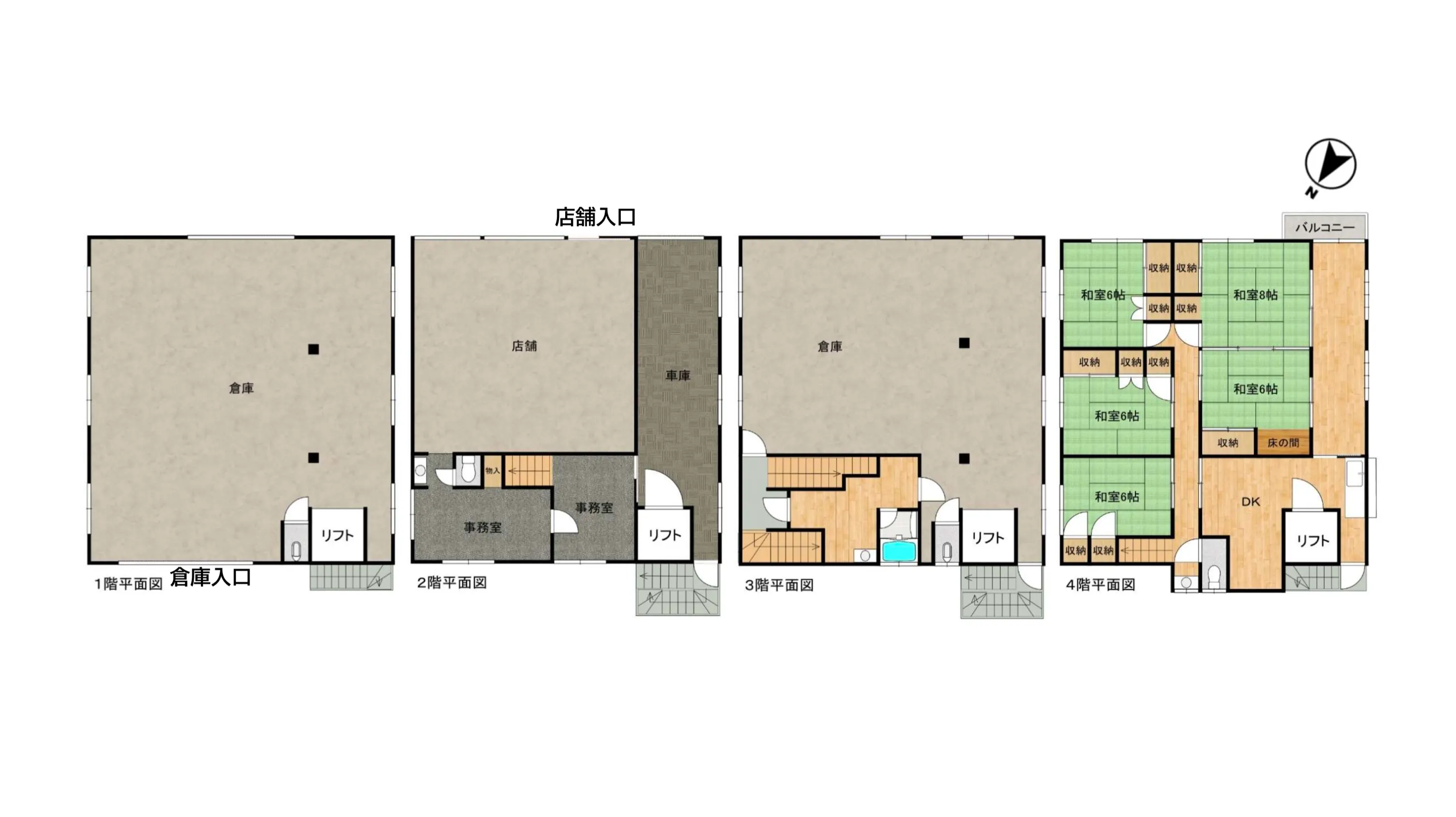 富津市湊多用途中古戸建の間取り図