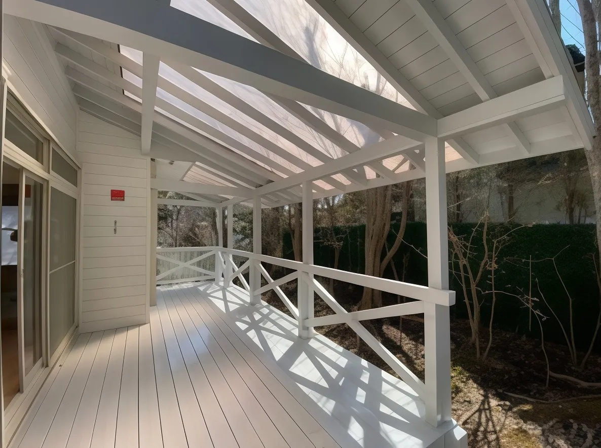 中軽井沢リフォーム済戸建のウッドデッキ