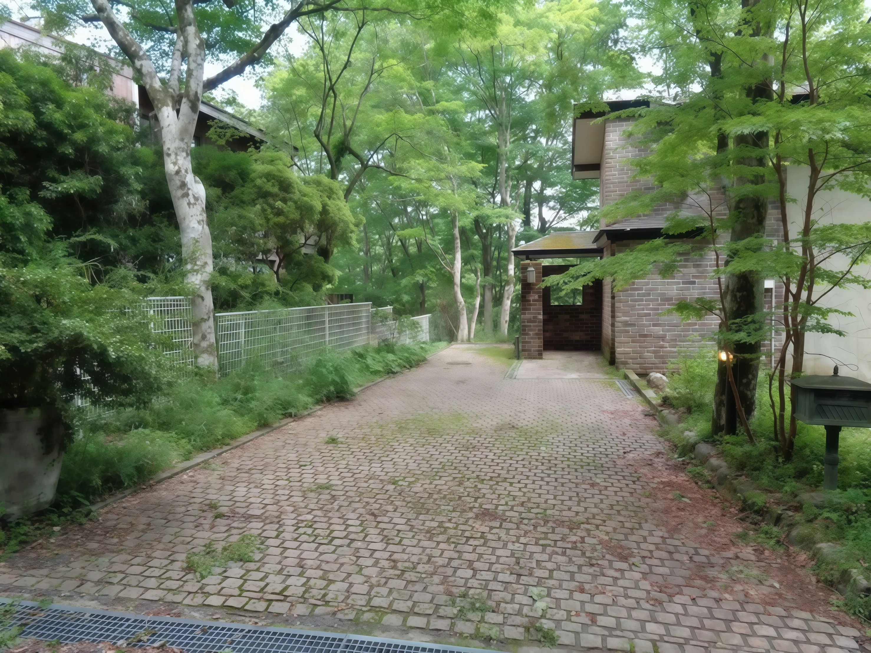 箱根仙石原暖炉付山荘のアプローチ