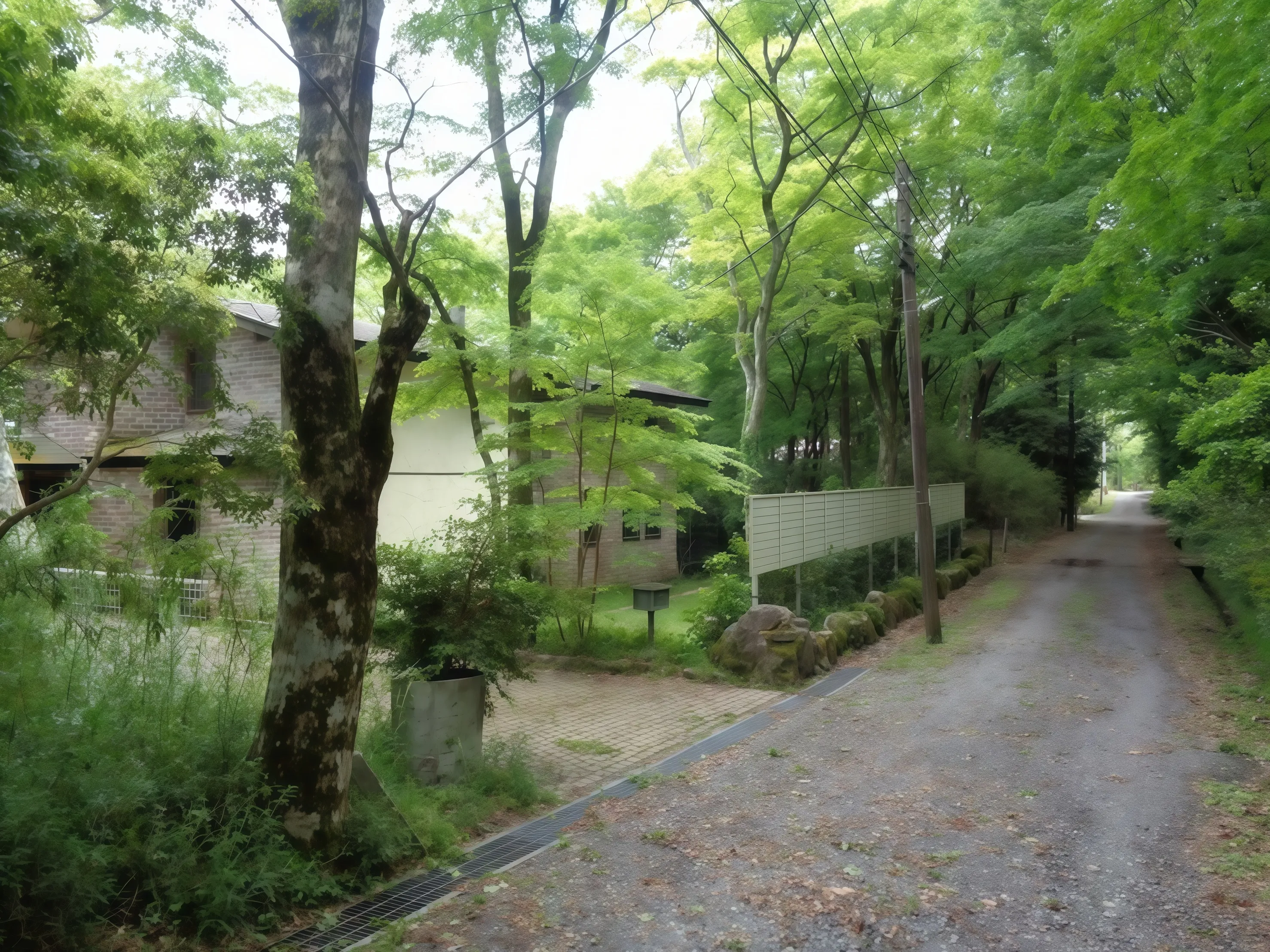 箱根仙石原暖炉付山荘の前面道路