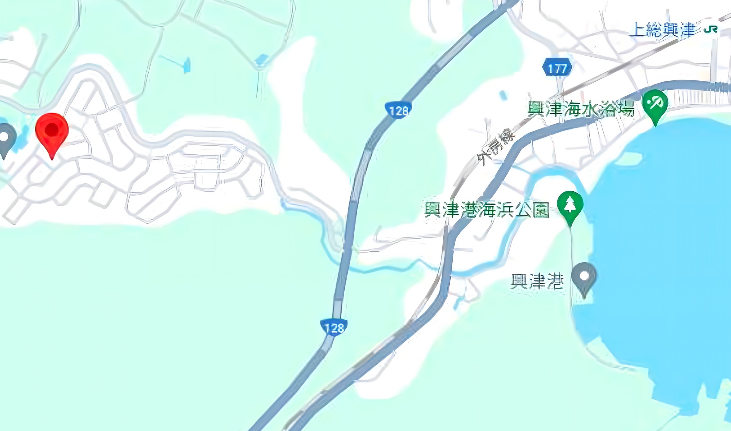 勝浦市興津久保山台の物件の周辺地図