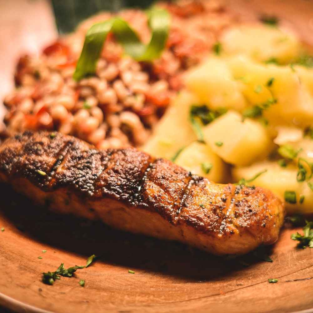 Filhote grilled with herbs