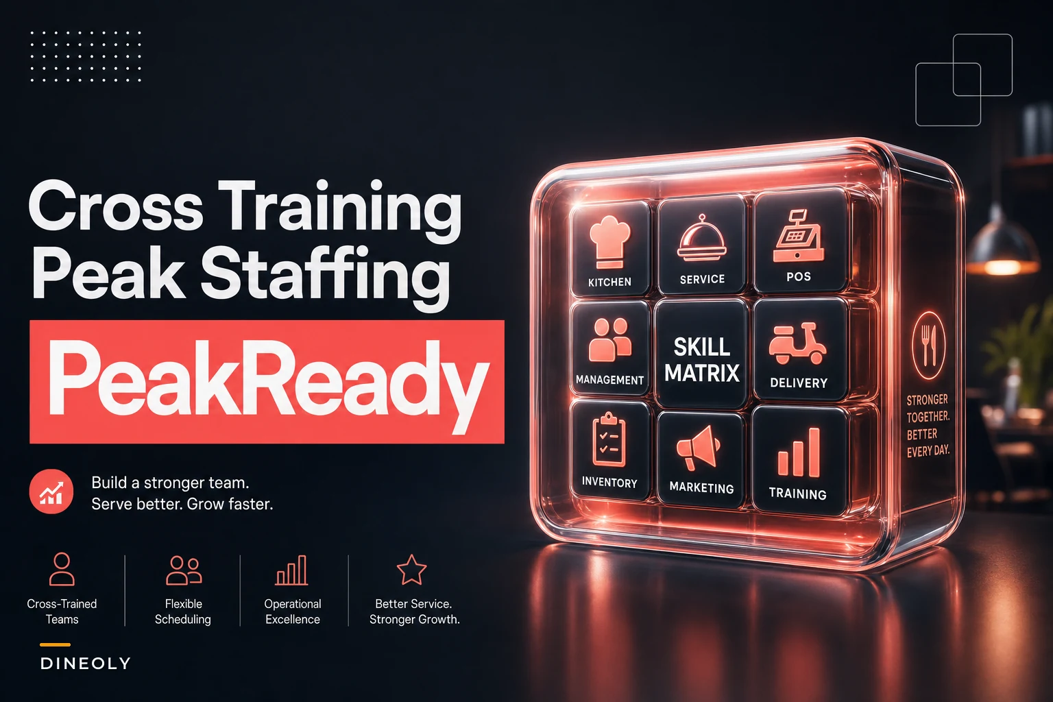 Cross‑training matrix and two‑week competency sprints to build flexible peak staffing