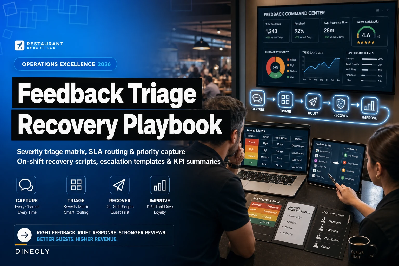 Guest-feedback triage playbook: capture, priority routing and recovery scripts