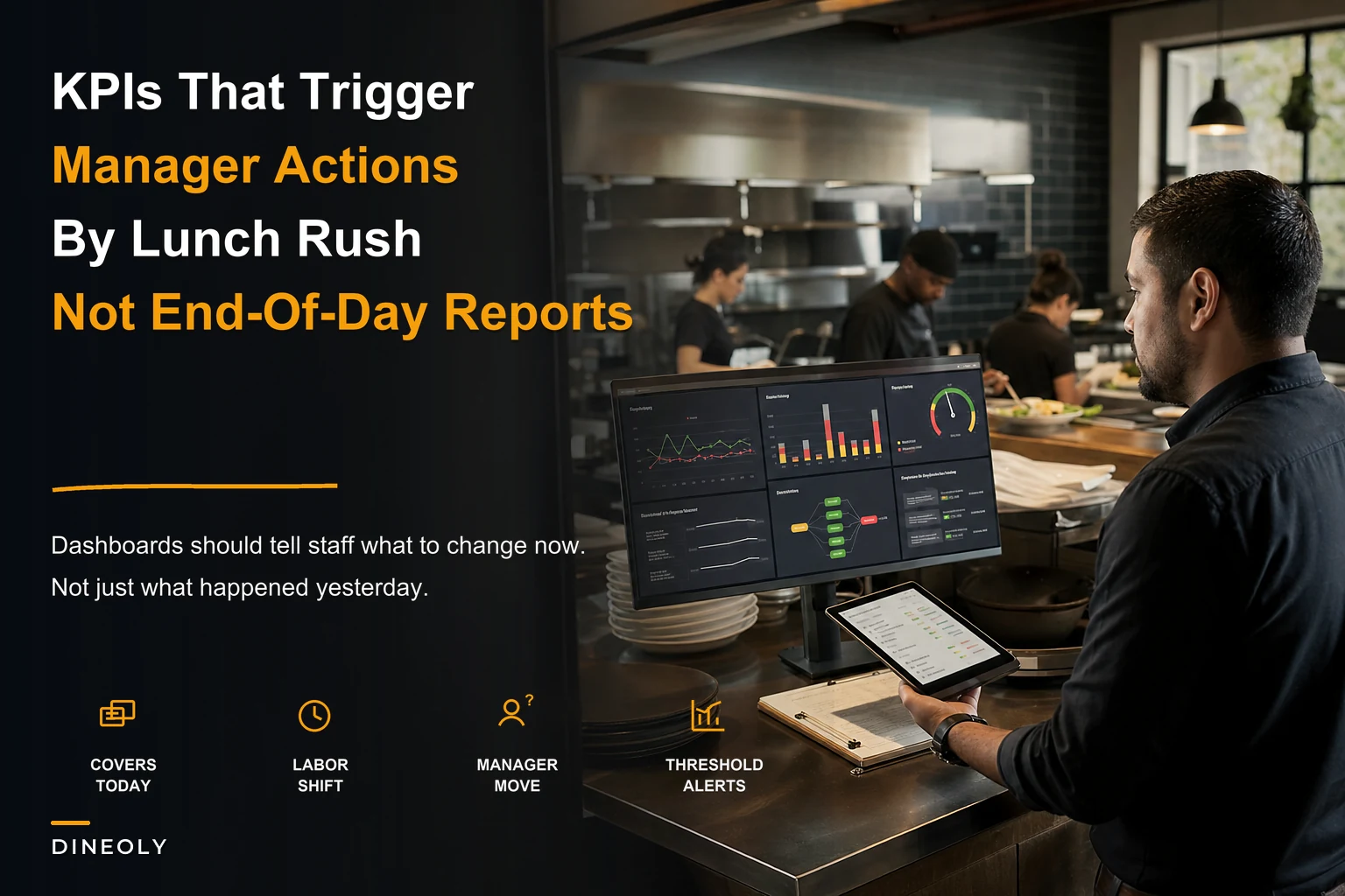 Restaurant KPI dashboards that tell managers what to do: decision-tree triggers and wireframes