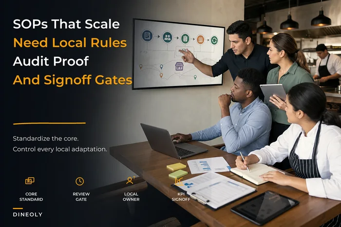 Scaling multi-location operations: audit-ready SOP governance, mandatory/optional matrices and KPI gates