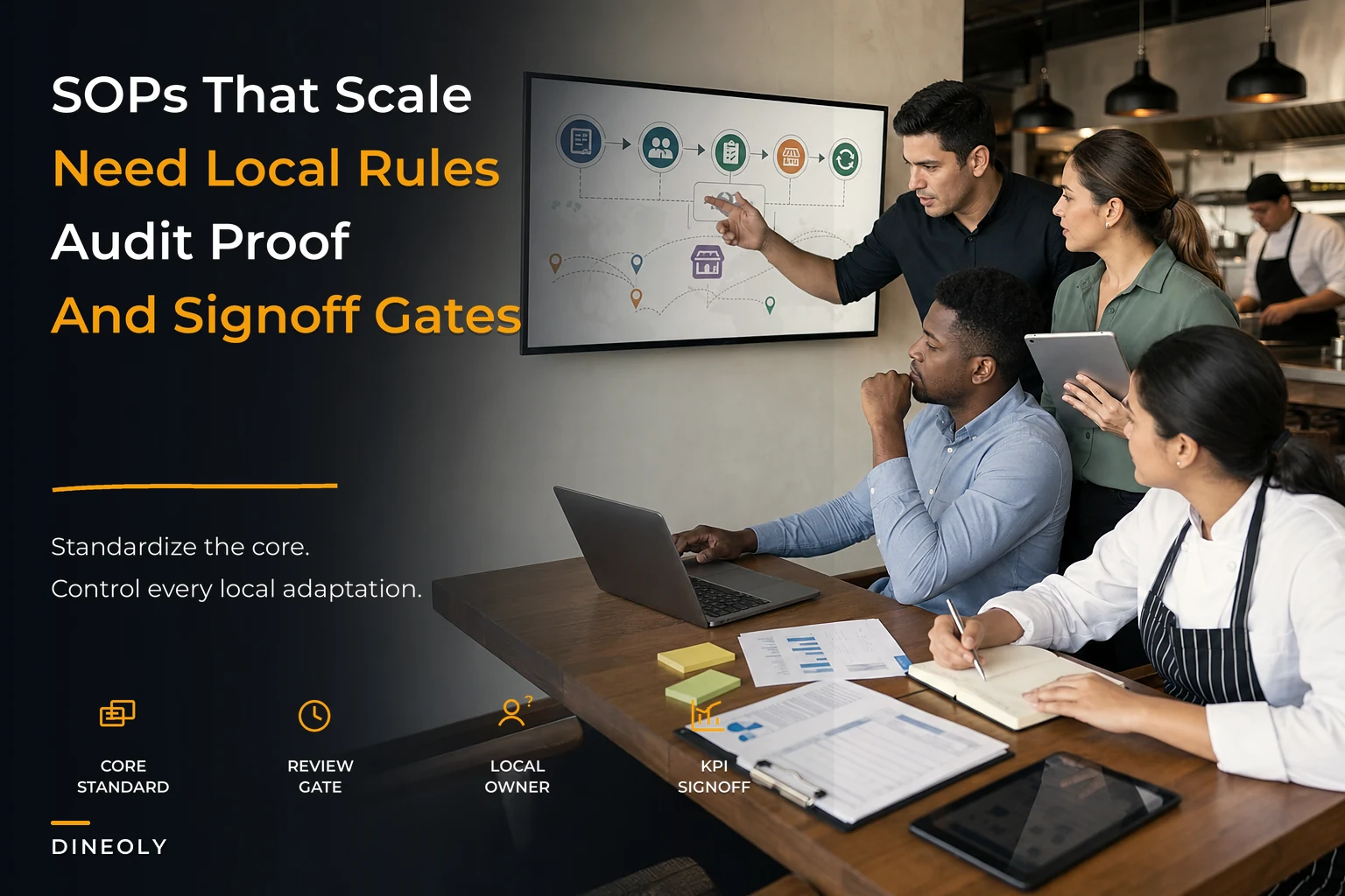 Scaling multi-location operations: audit-ready SOP governance, mandatory/optional matrices and KPI gates