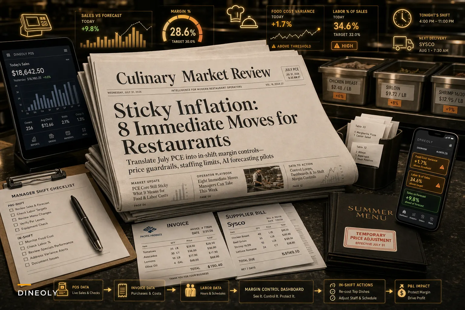 Sticky Inflation (July PCE): 8 Immediate Operational Moves Restaurants Should Take to Protect Margins