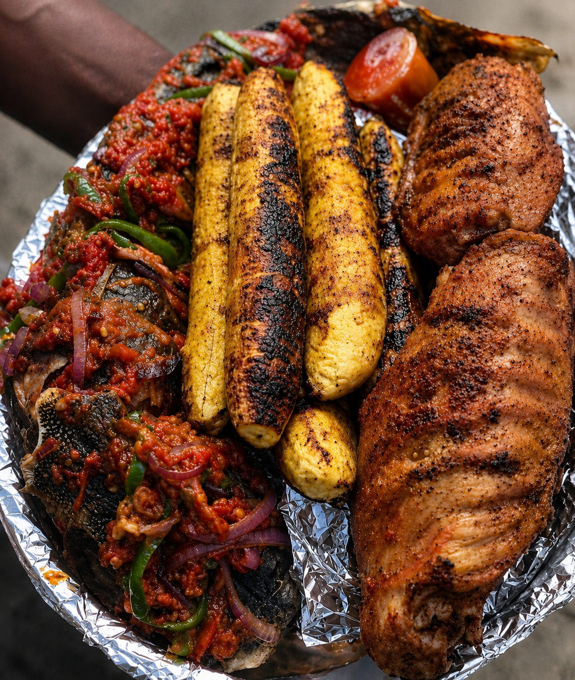 bole with sauce grilled turkey
