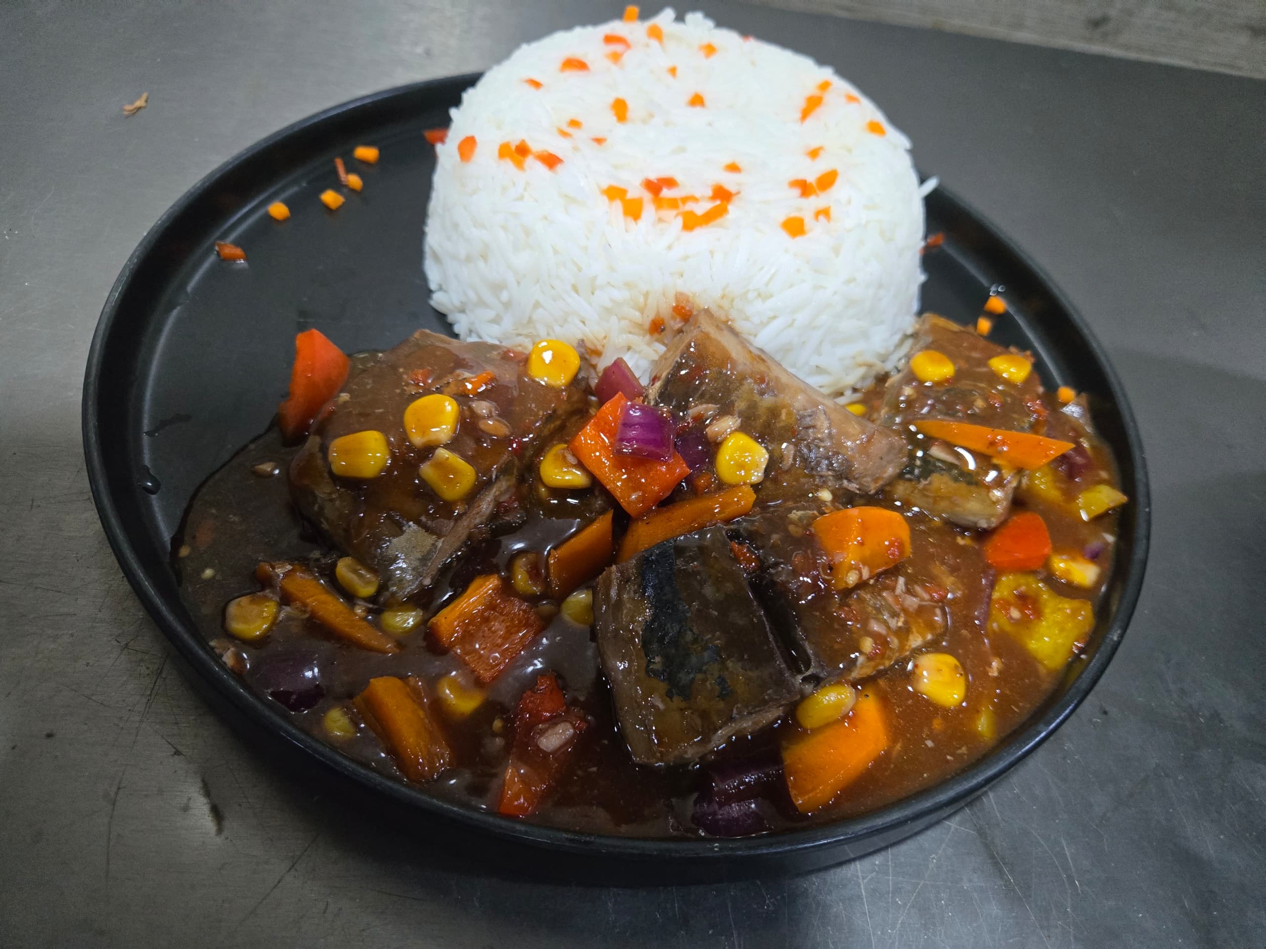 Fish sauce with steamed rice
