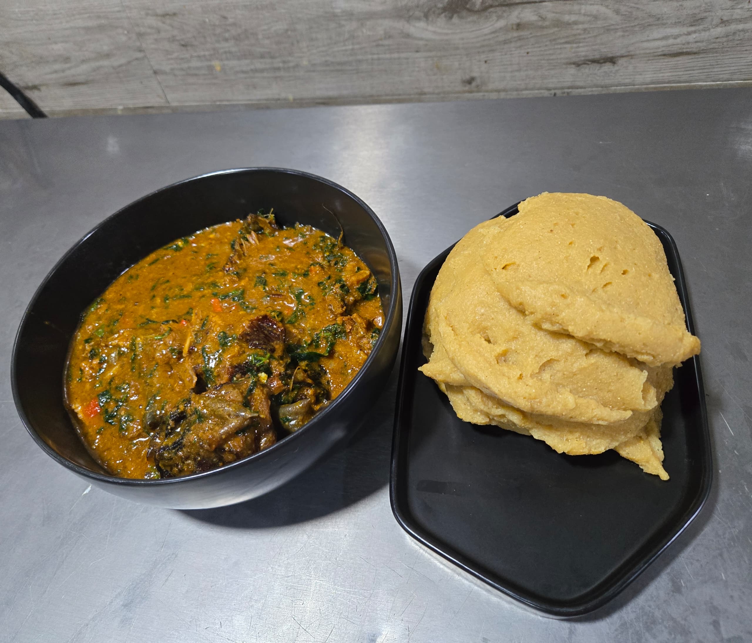 Ogbono soup with eba
