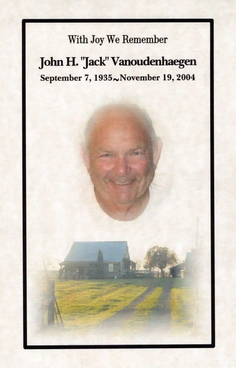 John "Jack" Harold Vanoudenhaegen