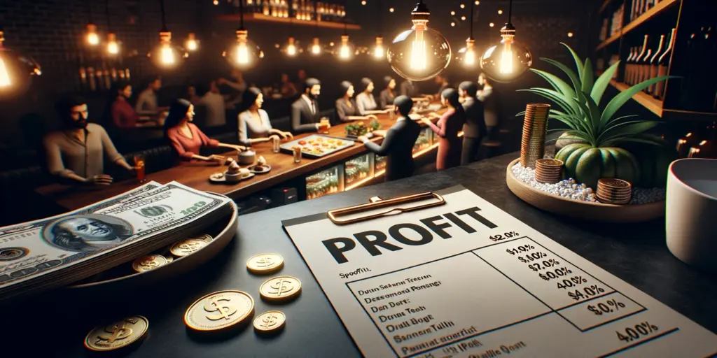 Restaurant profit display