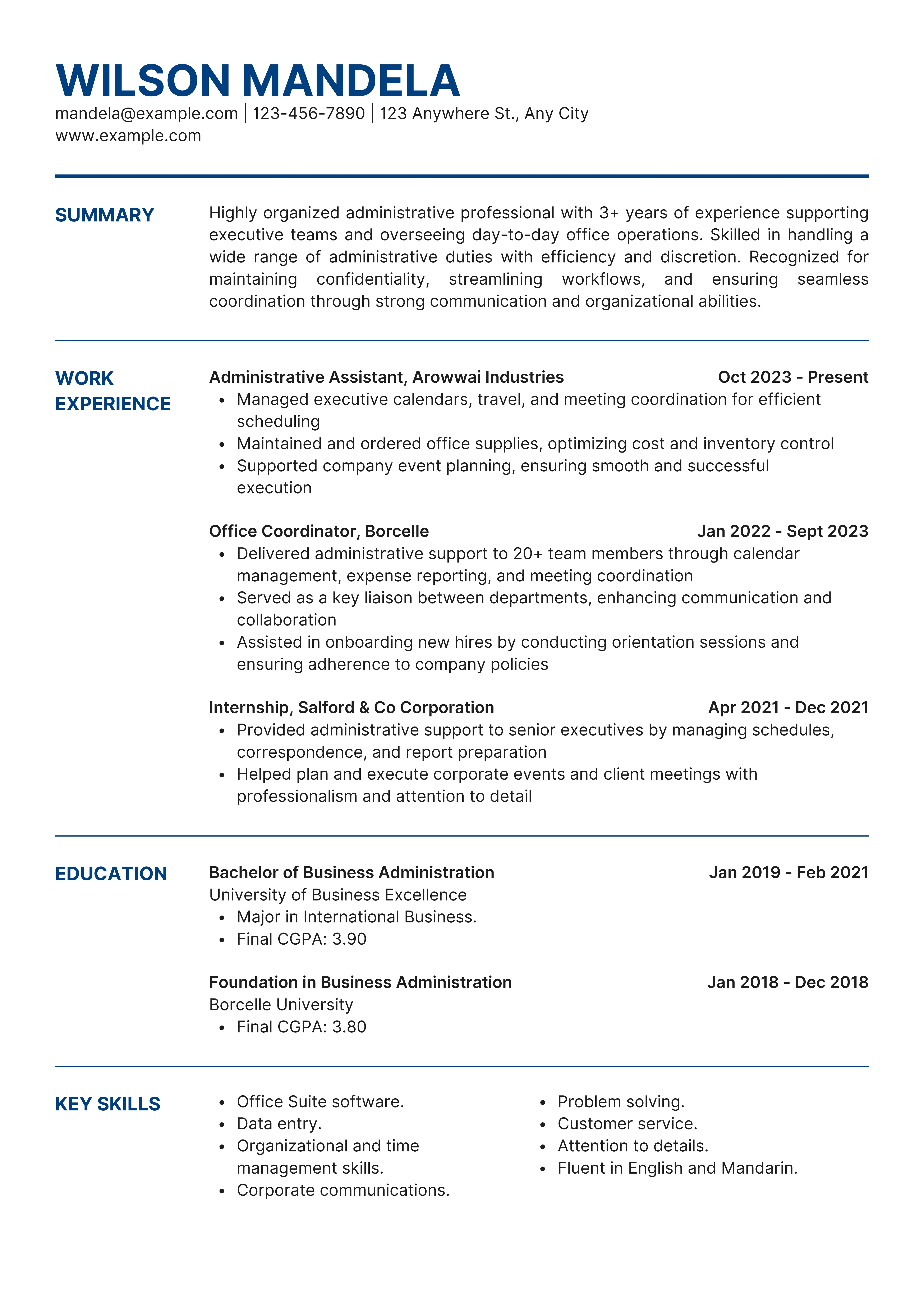 ResumeShala Example 4