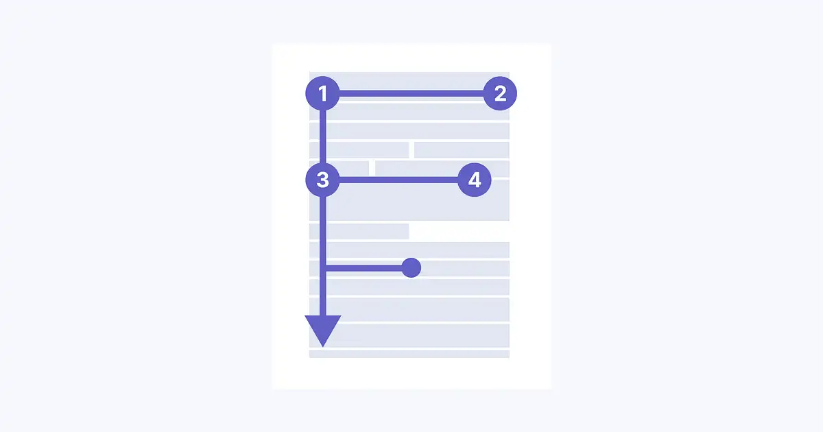 Resume F-pattern eye tracking