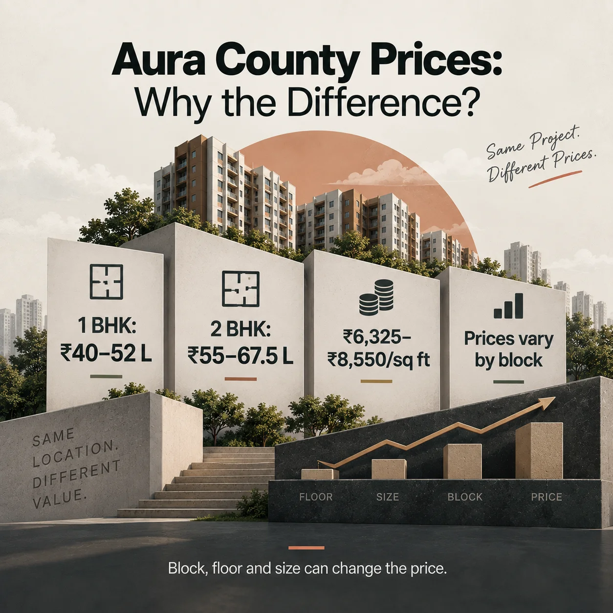 Price Per Sq Ft and Unit Sizes