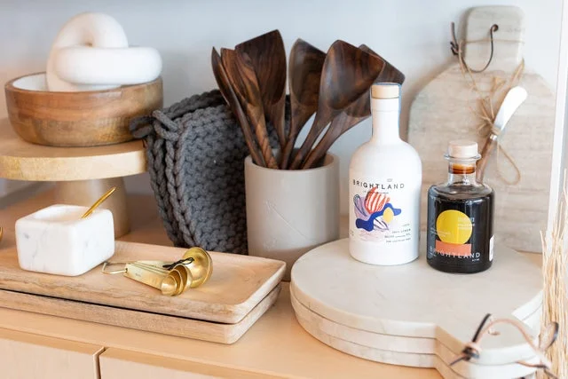 A styled product table at Ruxton Mercantile