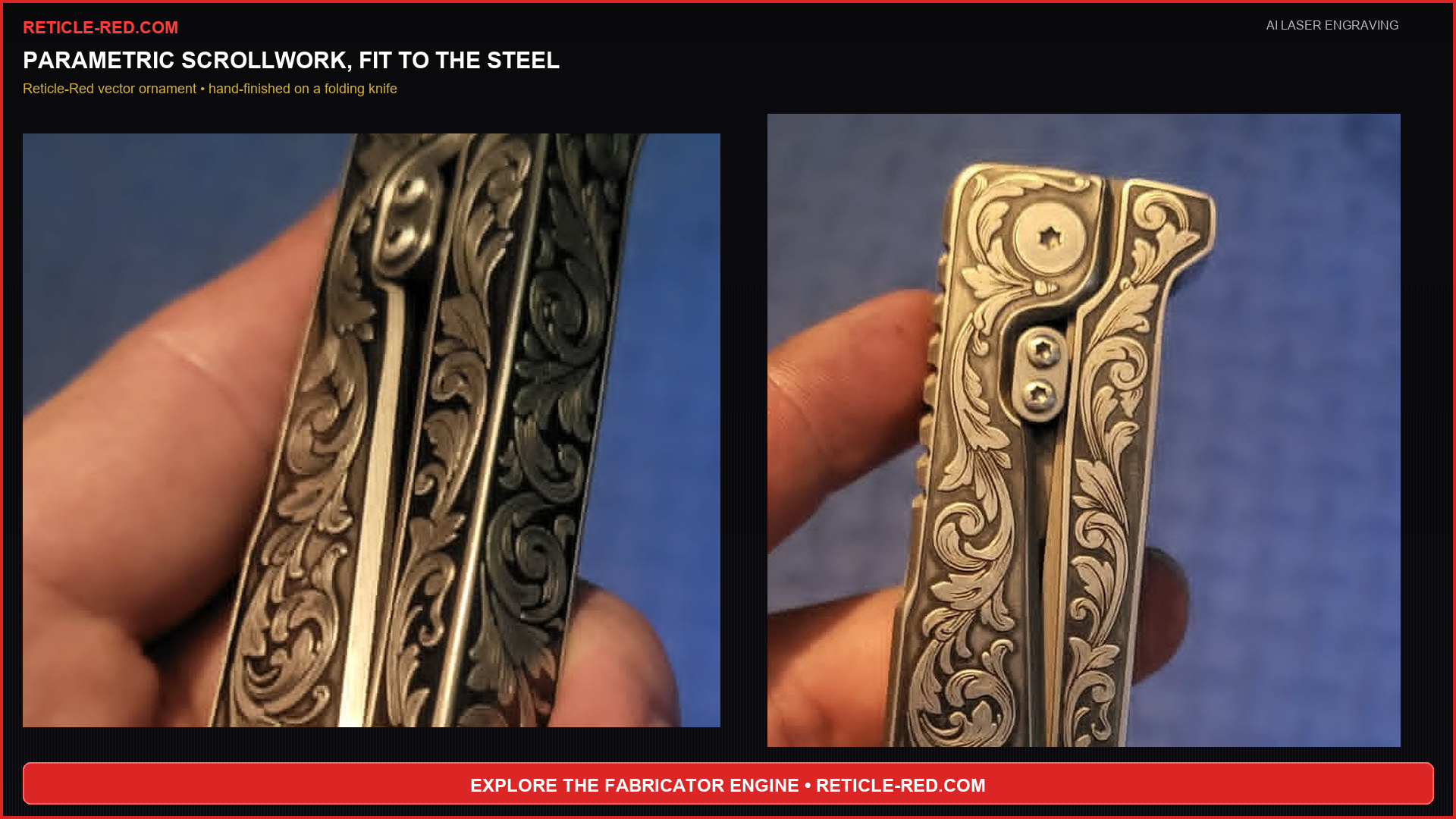 Stainless Steel Blade engraving