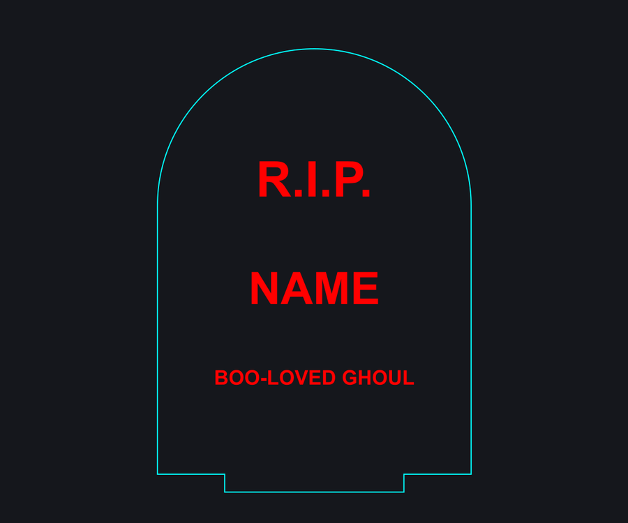 Tombstone Name Place Card Template preview