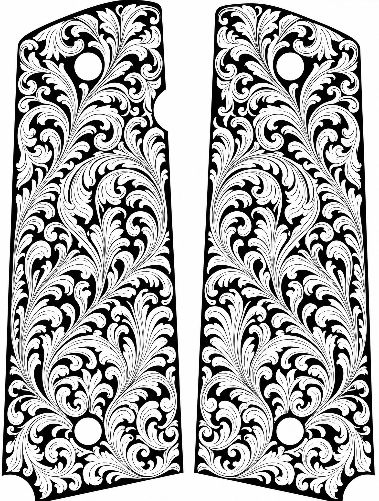 laser engravable ornamental scrollwork