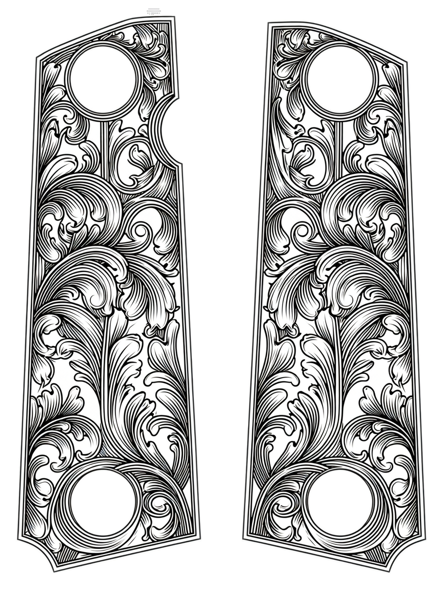 laser engravable ornamental scrollwork