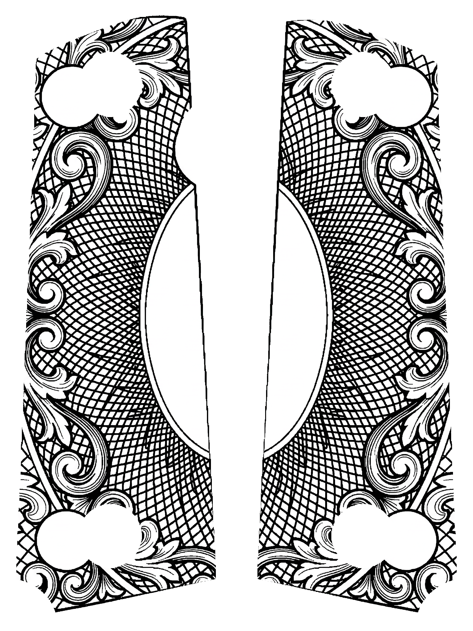 laser engravable ornamental scrollwork