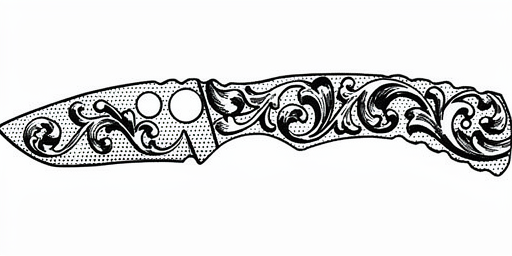 Bold, open-style scrollwork typical of American gun engraving. Strong main lines with punch-dot background shading.