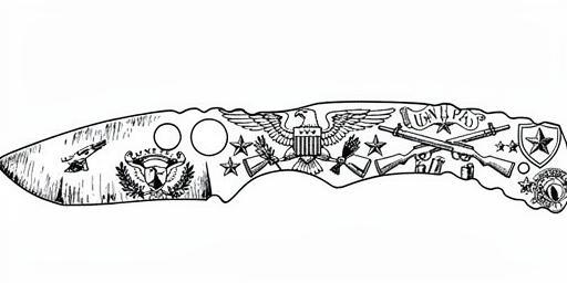 American military eagles, stars, shields...