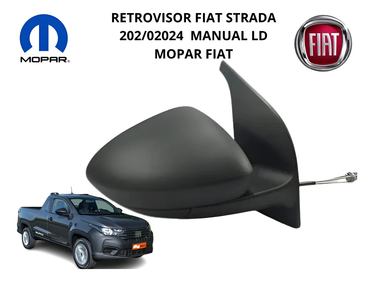 Retrovisor Fiat Strada 2020 2021 2022 2023 2024 Manual Ld