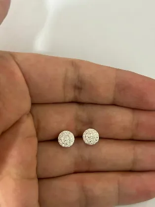 Aretes redondos de plata