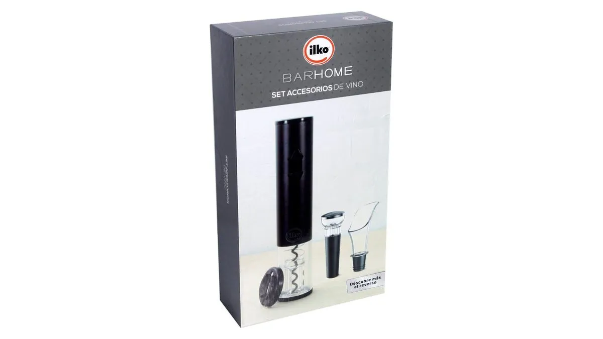Descorchador Automático - Set de Vino ILKO - Nuevo