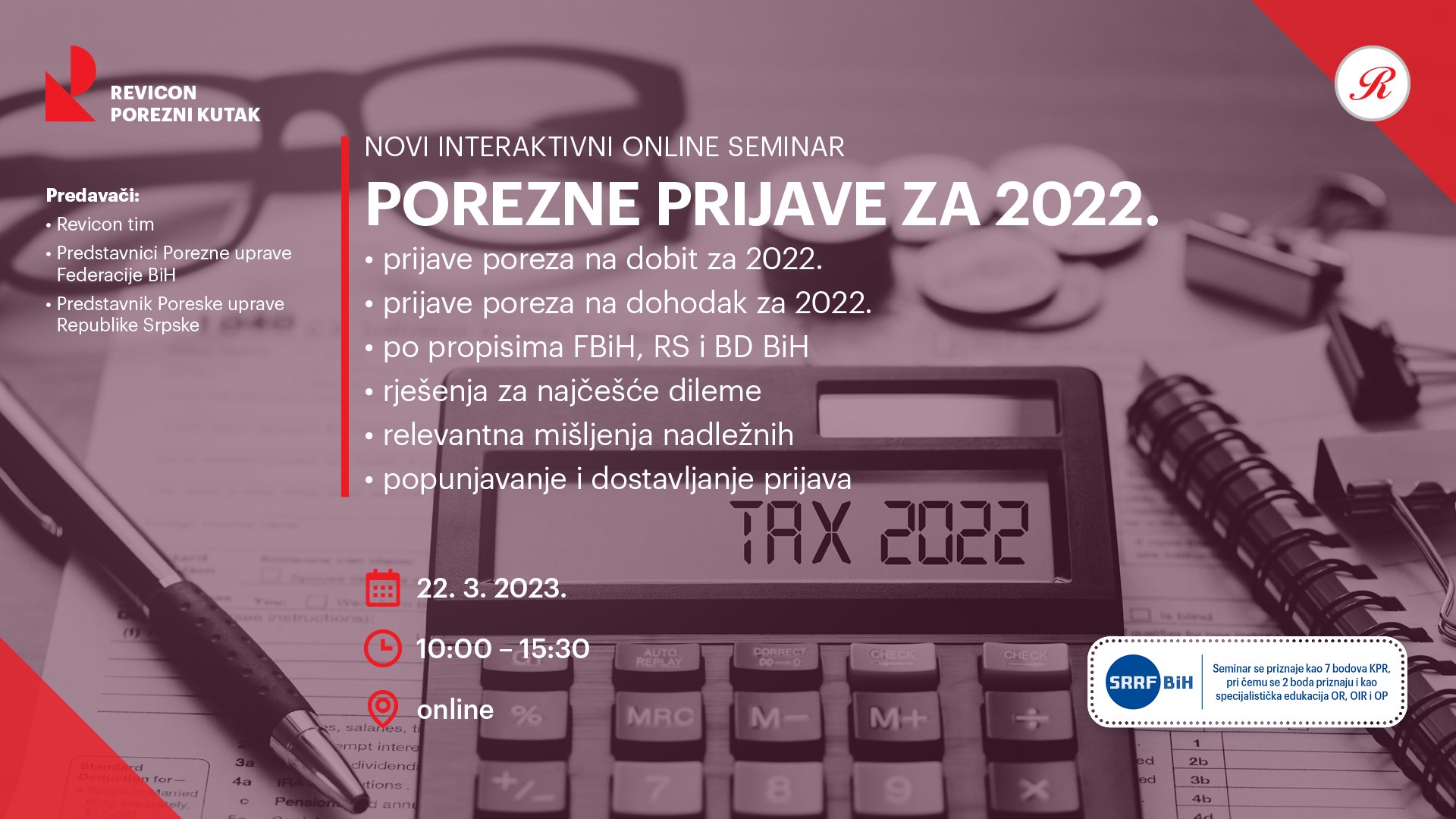 POREZNE PRIJAVE ZA 2022.