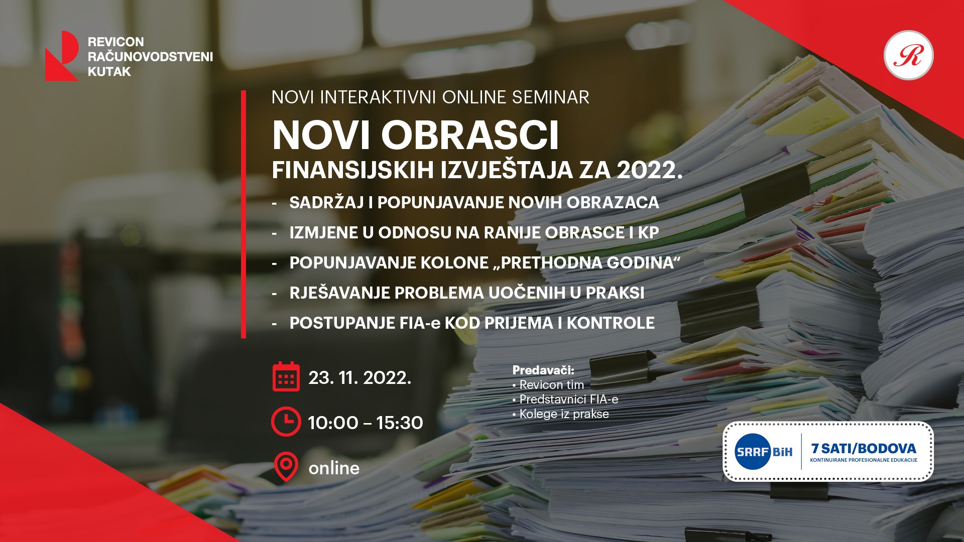 KPE: NOVI OBRASCI FINANSIJSKIH IZVJEŠTAJA ZA 2022.