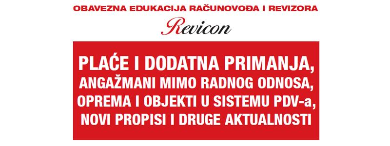 PLAĆE I DODATNA PRIMANJA, ANGAŽMANI MIMO RADNOG ODNOSA,OPREMA I OBJEKTI U SISTEMU PDV-a, NOVI PROPISI I DRUGE AKTUALNOSTI