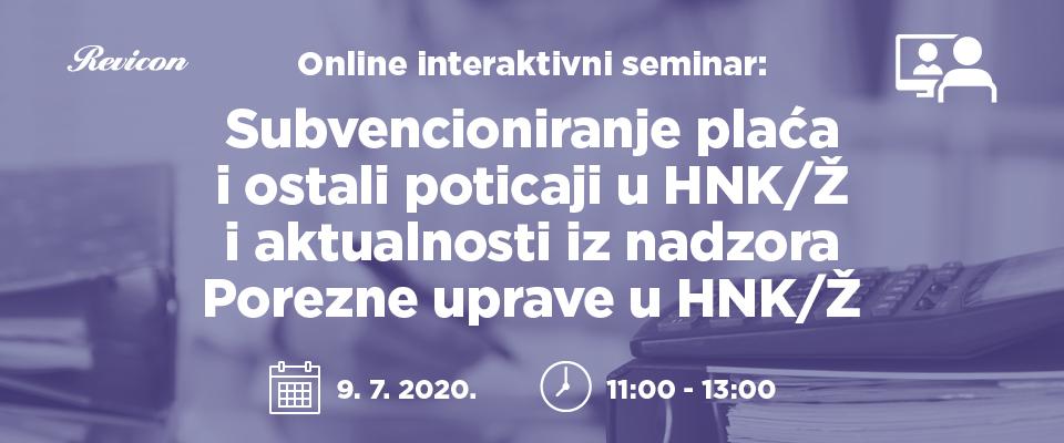 Subvencioniranje plaća i ostali poticaji u HNK/Ž i aktualnosti iz nadzora Porezne uprave u HNK