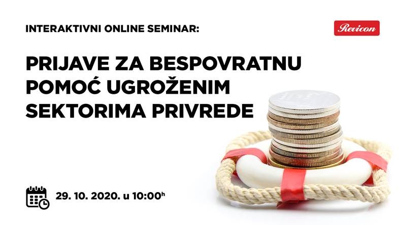 PRIJAVE ZA BESPOVRATNU POMOĆ UGROŽENIM SEKTORIMA PRIVREDE